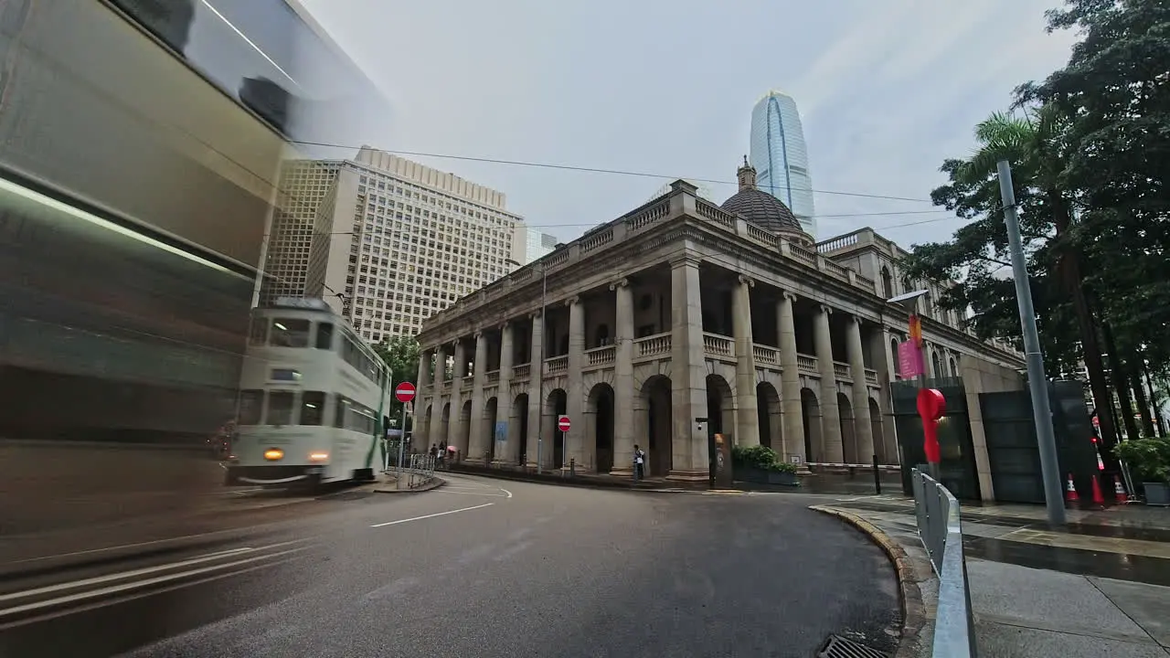 Court of Final Appeal in Hong Kong building day street traffic time lapse