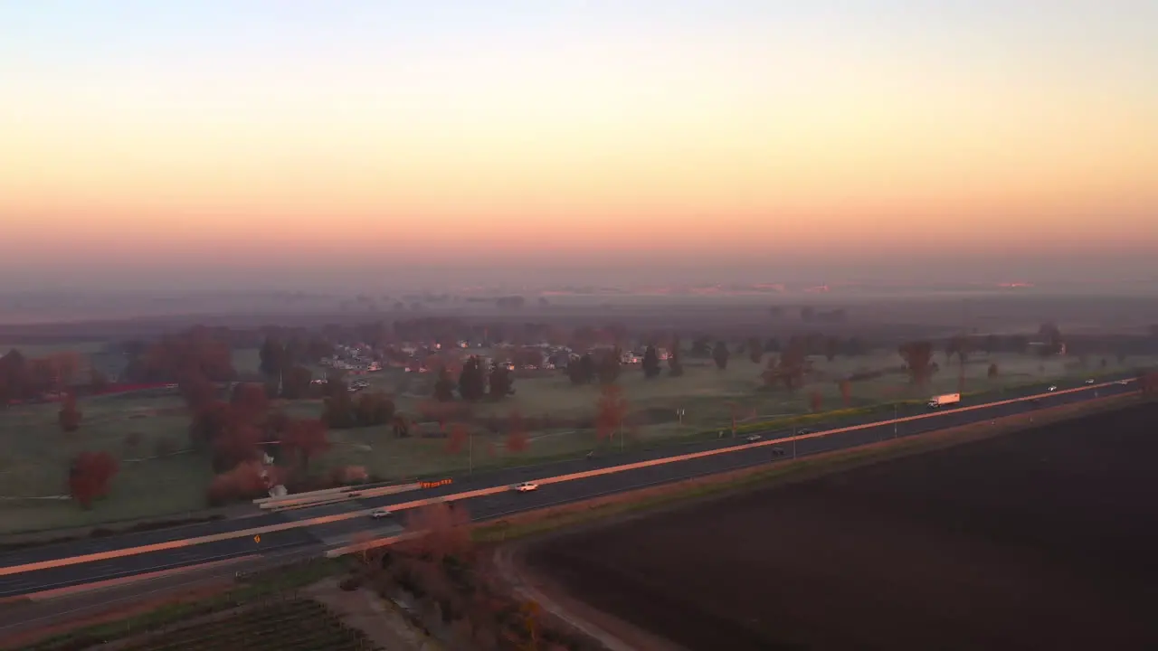 Interstate 99 freeway in Stanislaus County near Modesto California