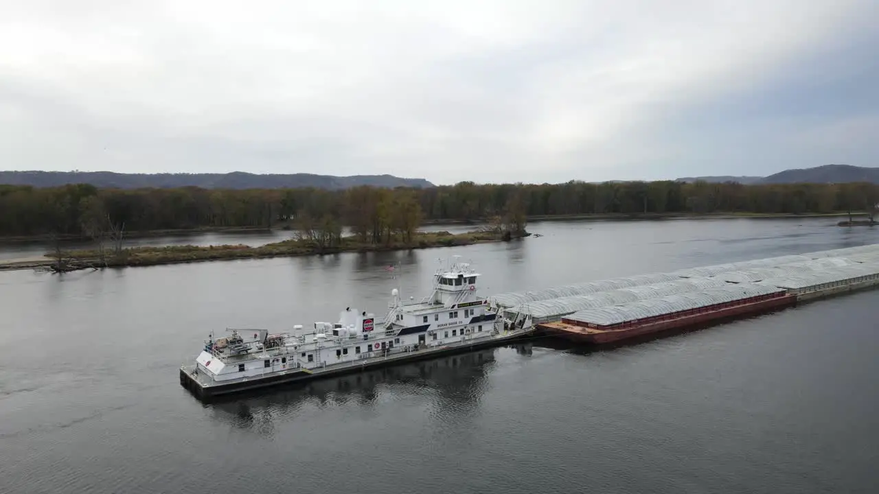 Barge on the Mississippi River-3