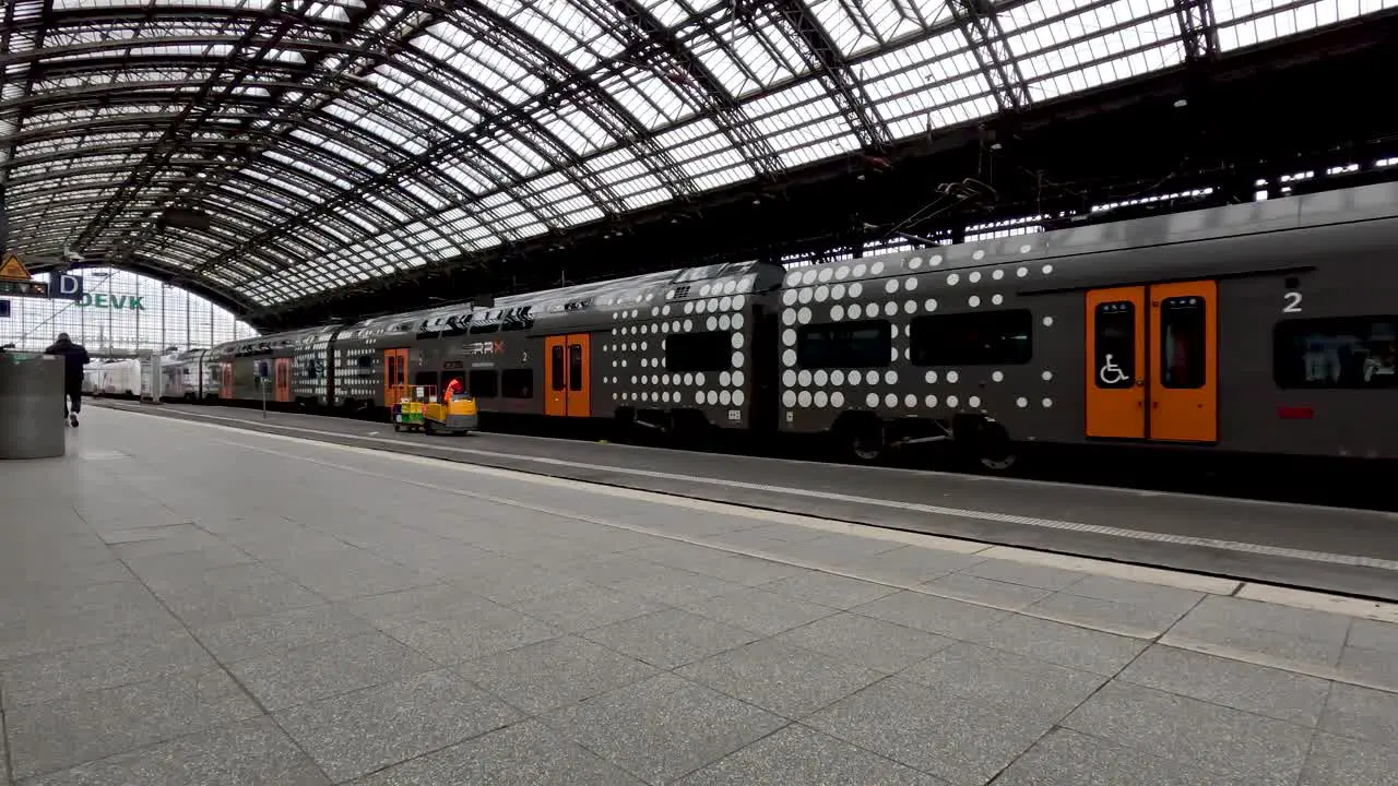 RRX Rhein-Ruhr-Express Arriving At Cologne Central Station Platform