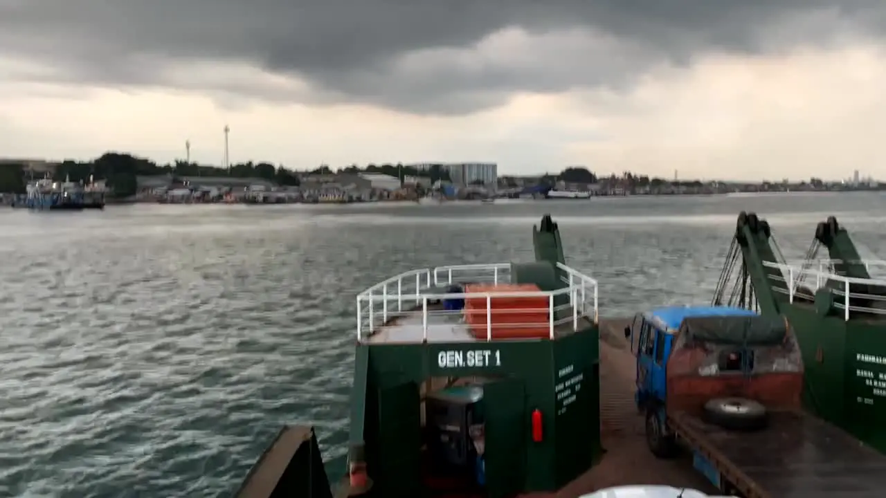 A time-lapse video documenting the journey of a cargo ship transporting vehicles across the sea traveling from Samal Island to Davao City