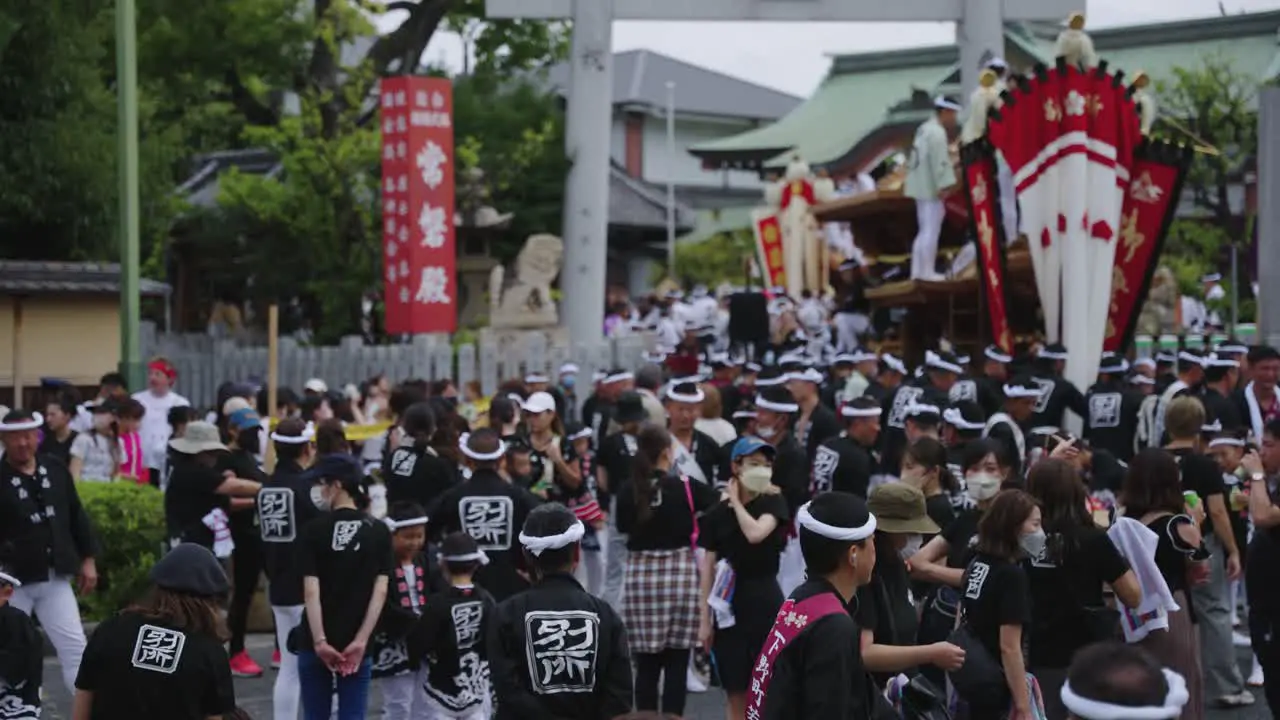 Japanese People Gather To Participate in Kishiwada Danjiri Matsuri