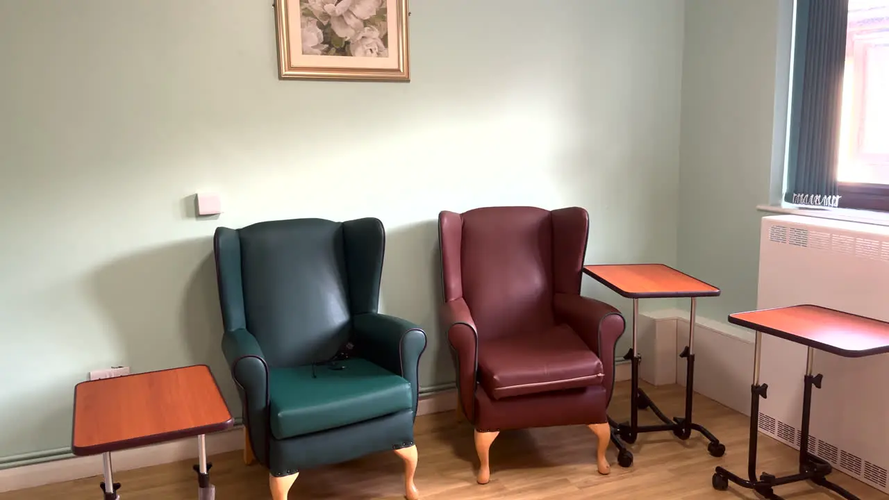 Care Home Empty Chairs Old People