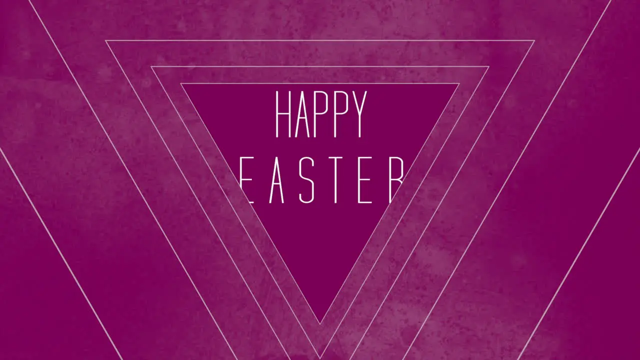 Easter triangle joyful text in purple gradient background