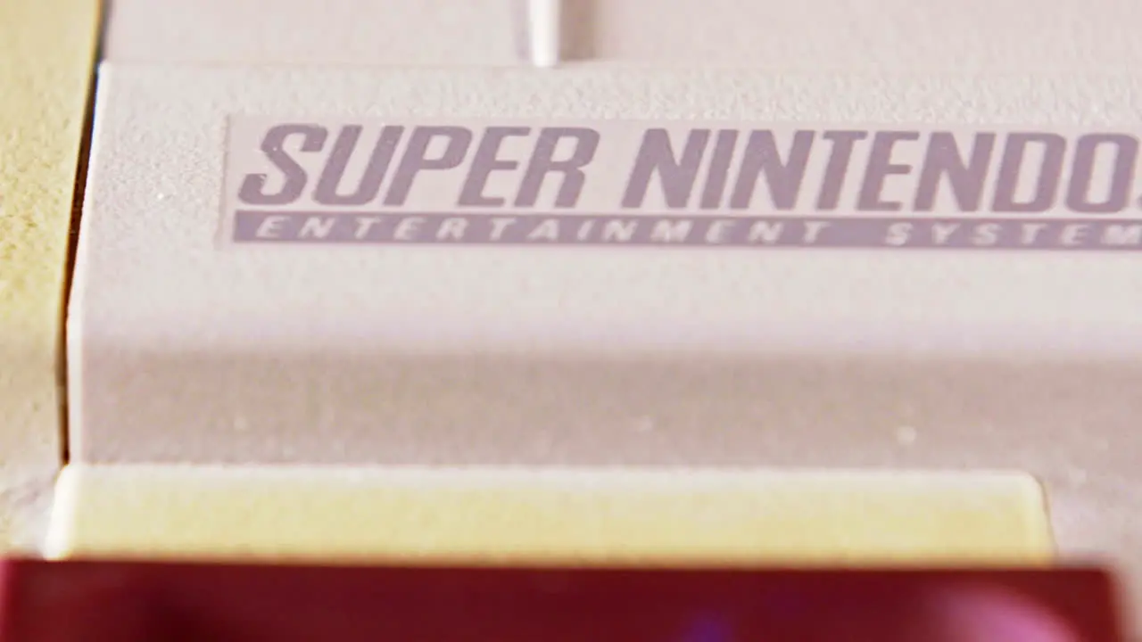 Top of Vintage Super Nintendo Console SLIDE