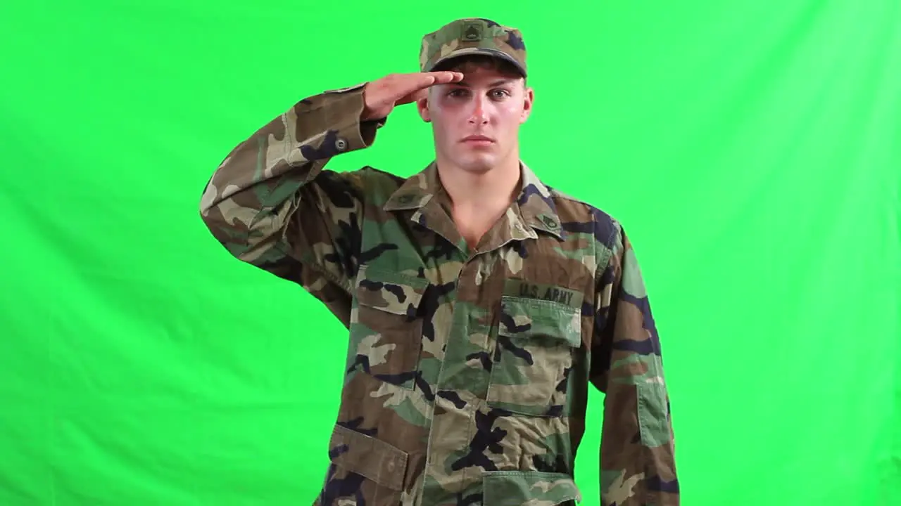 US Army Serviceman Salute