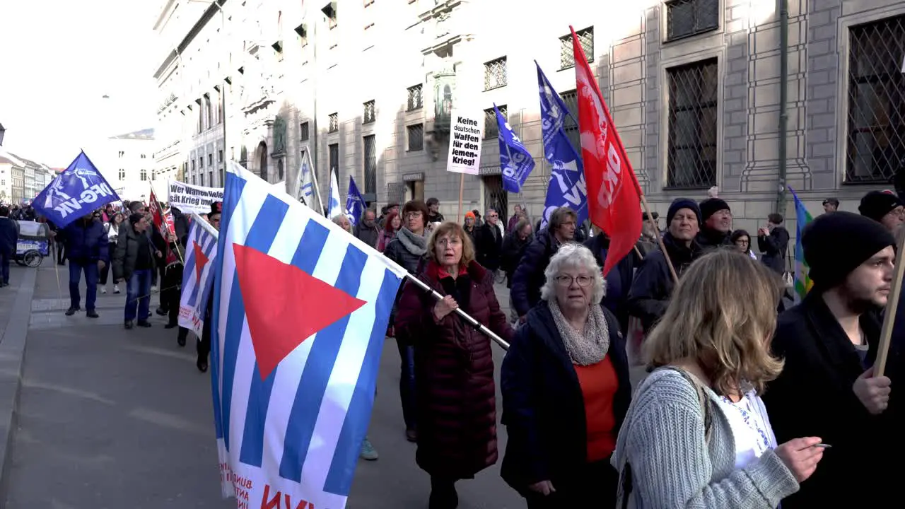 Demonstration of people demanding peace in the world