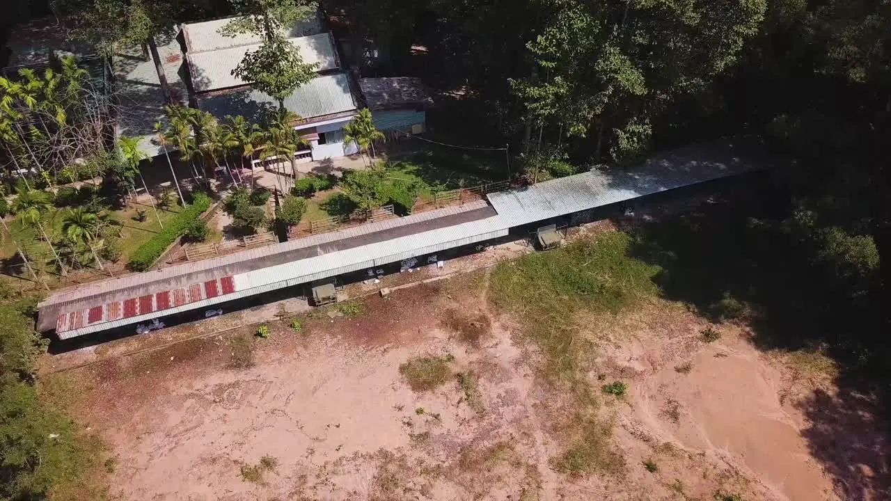 Drone shots of the shooting range at the Cu Chi tunnels near Ho Chi Minh City  Vietnam