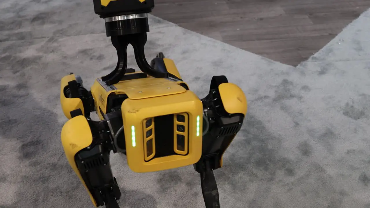 Concept robotic land surveyor by Boston Dynamics and Trimble on display at ConExpo