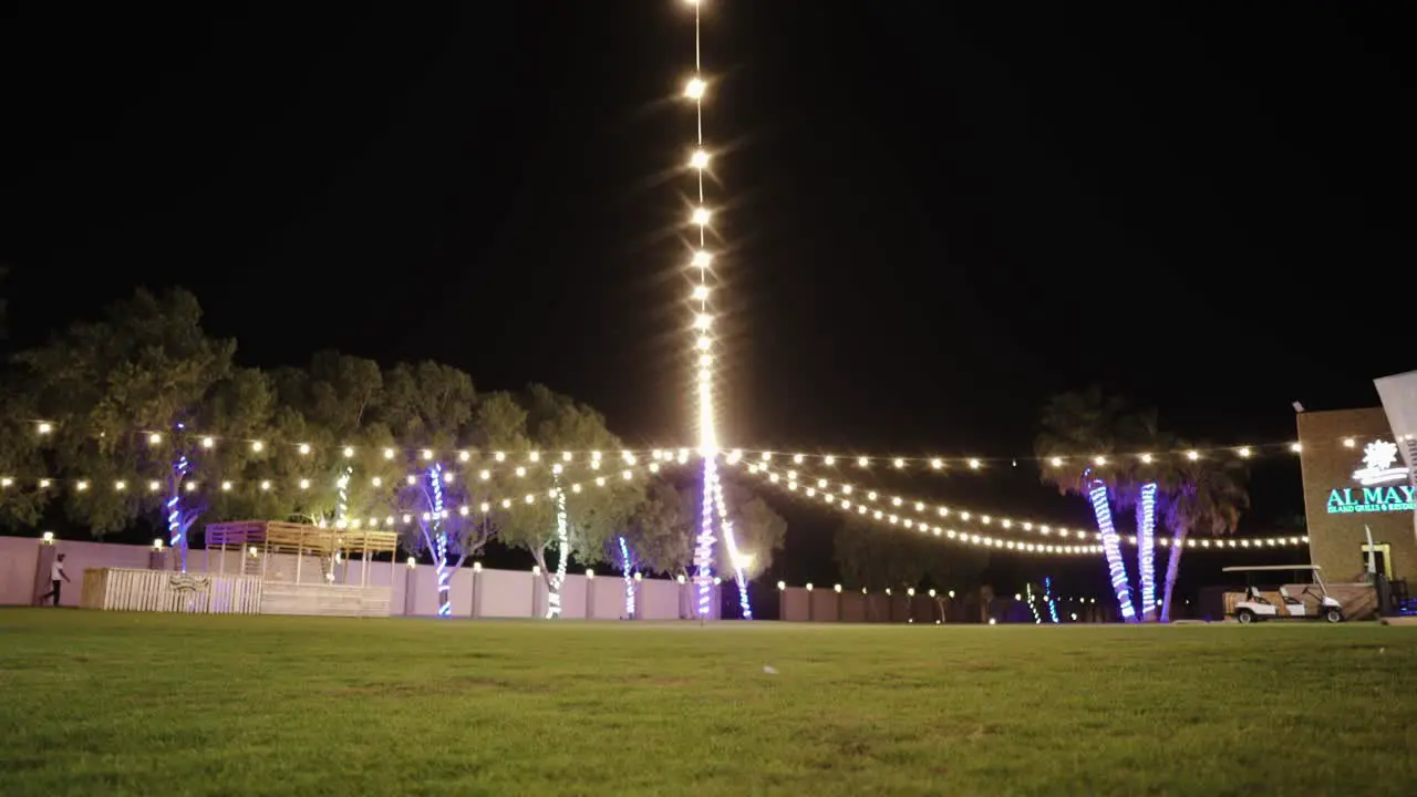 Low angle view from pool party in abu dhabi