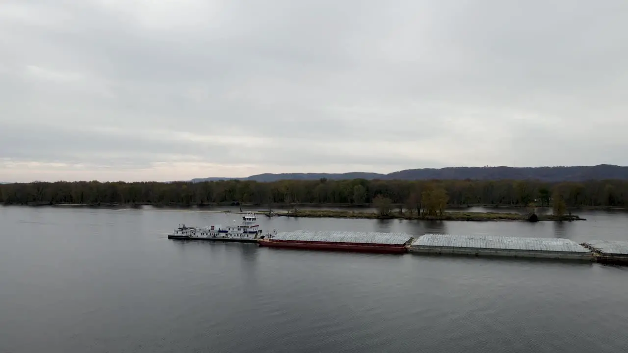 Barge on the Mississippi River-8