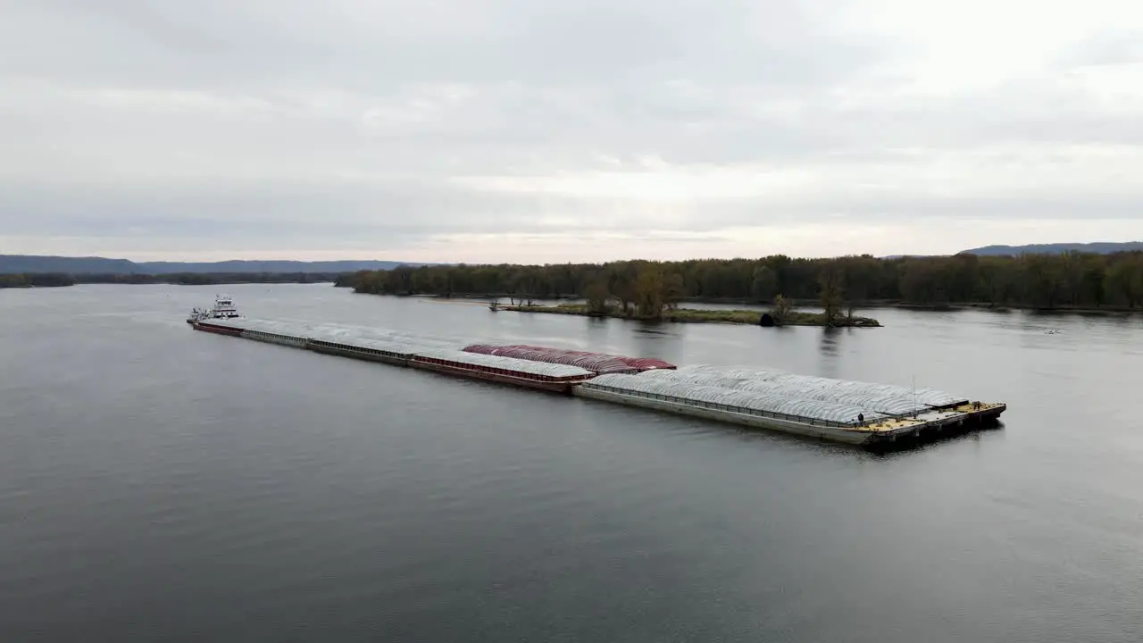 Barge on the Mississippi River-2