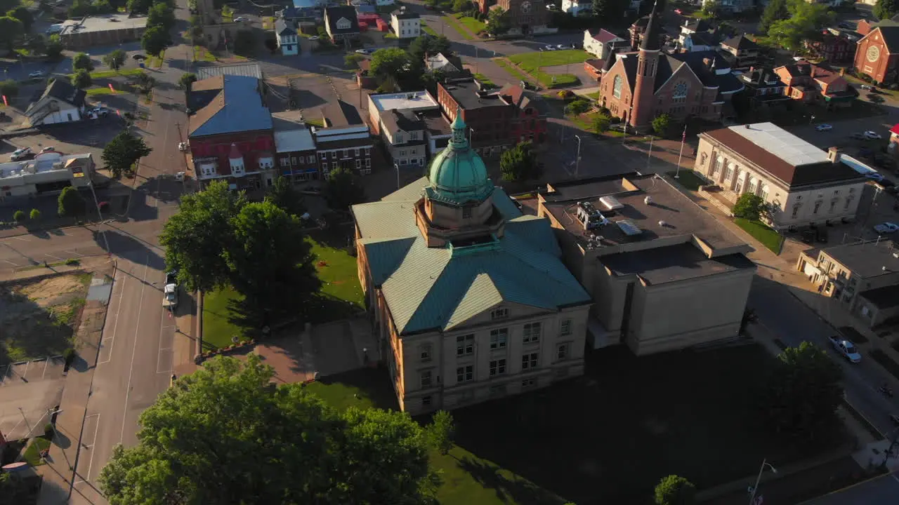 4K Orbit Aerial View City Hall Victorian Building