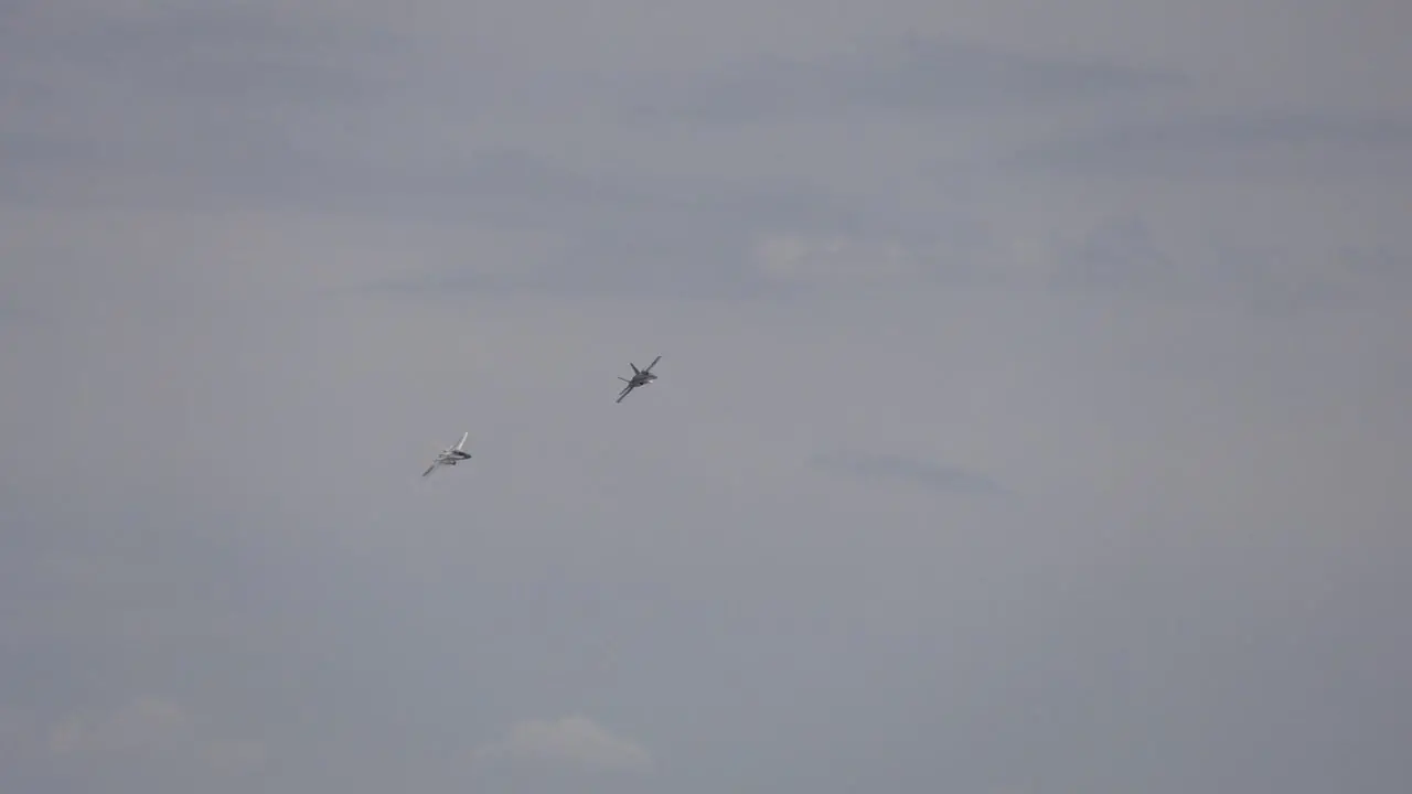 Fighter jets fly low and slow in formation