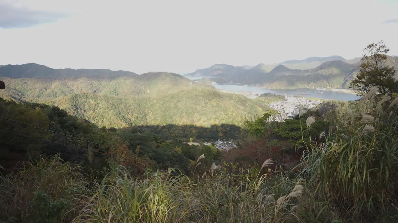 Mountainside of Hyogo Japan Kinosaki Onsen in the Background