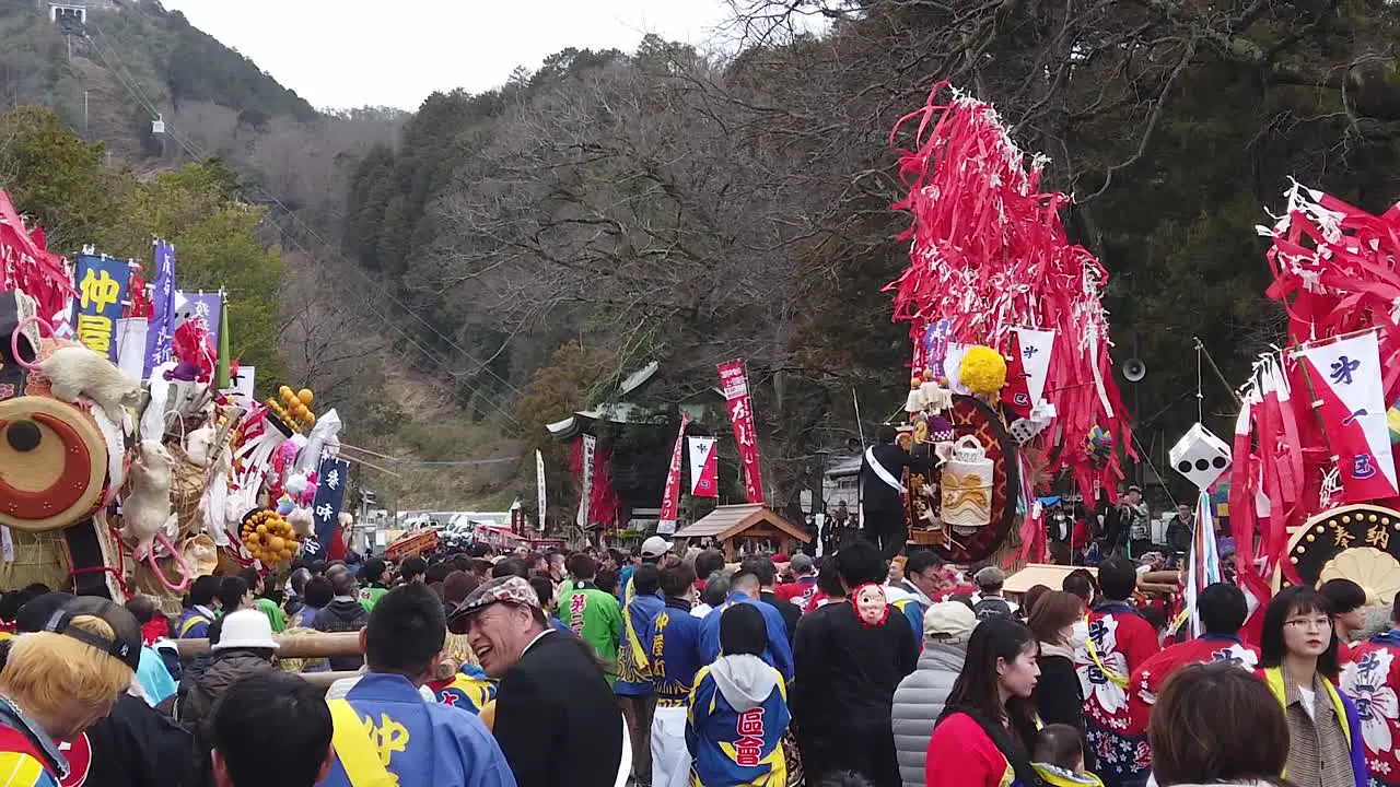 Festive Floats for Sagicho Matsuri in Omihachiman city of Kansai Japan