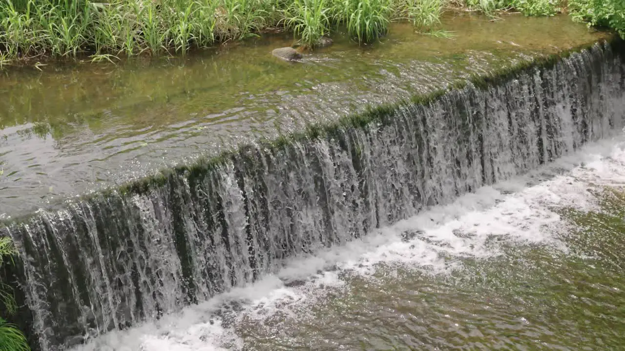 River weir in the countryside of Daisen Japan