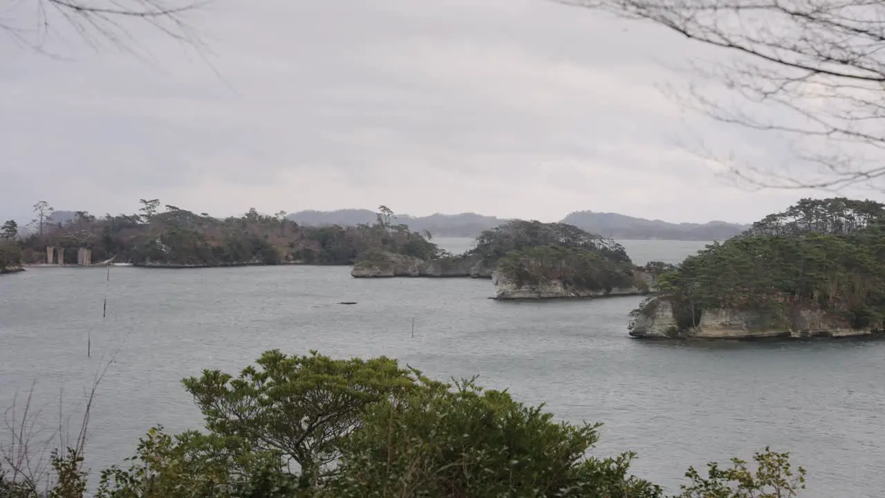 Winter scene of Matsushima Japan Iconic Nihon Sankei View in Miyagi Prefecture