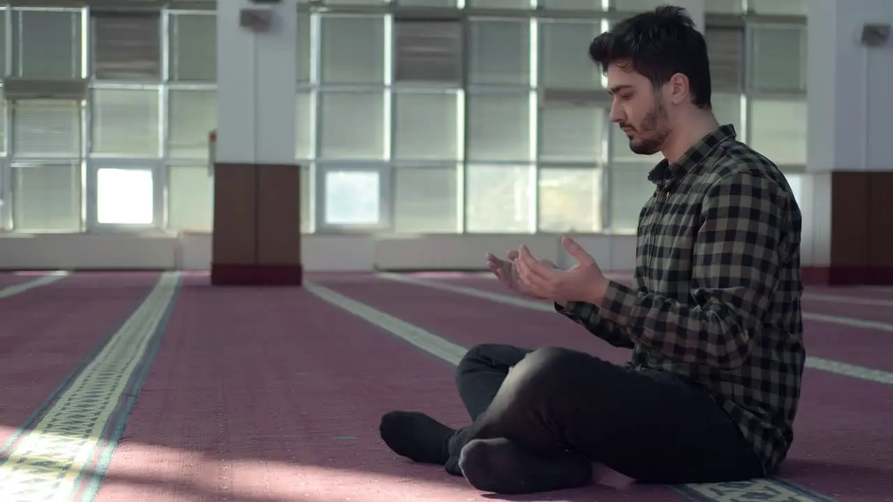 Man Praying In Mosque