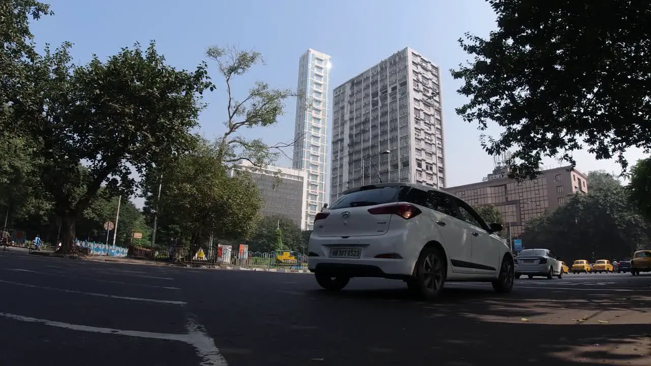 Stock footage of Kolkata City road and building