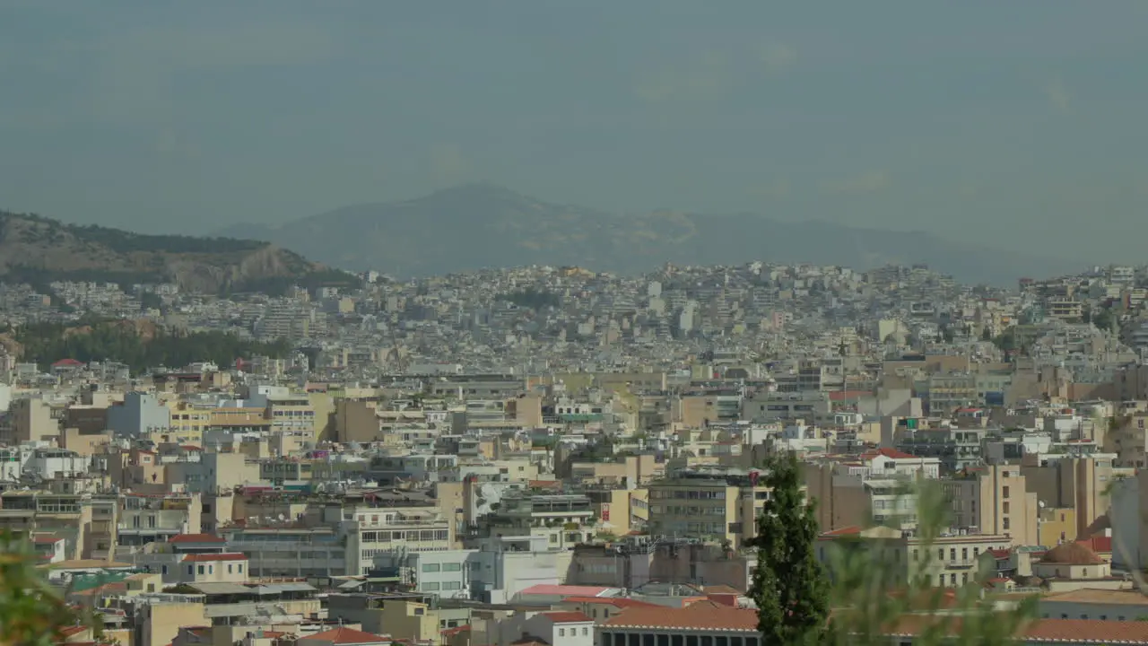 Panoramic view of Athens cityscape with dense buildings