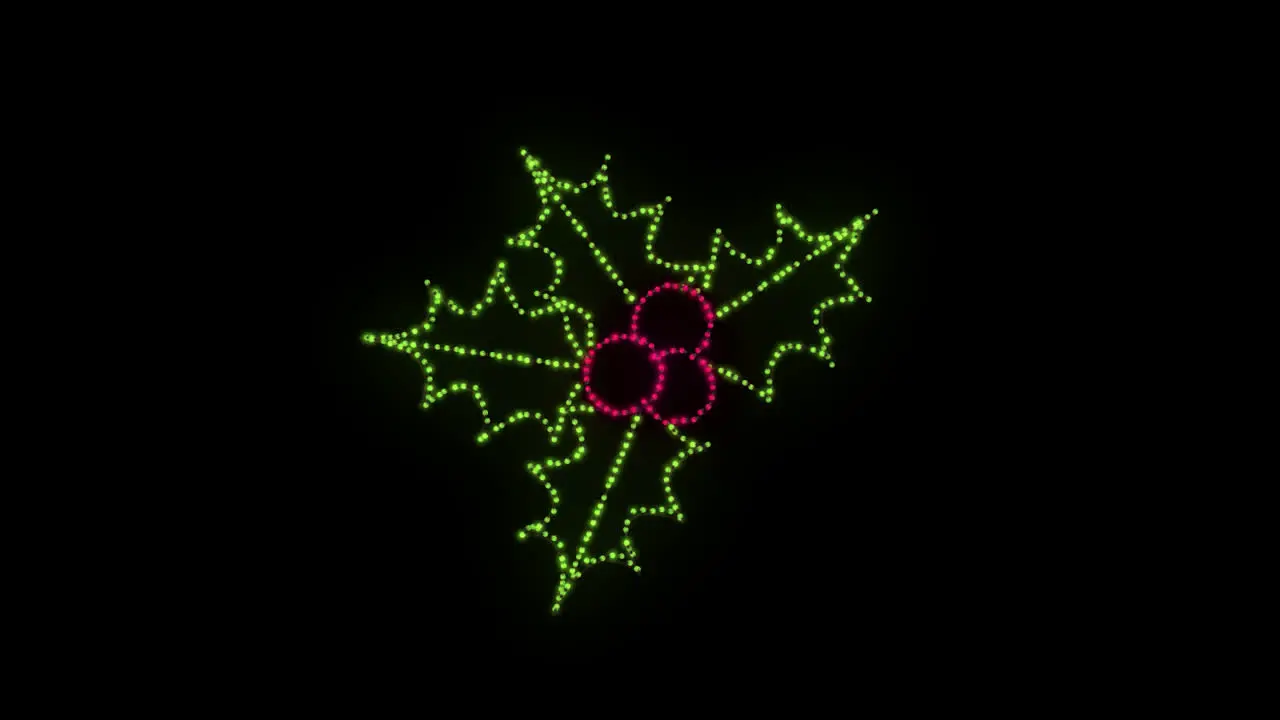 Vídeo De Animación En Bucle De Icono De Hoja De Navidad Fondo Transparente Con Canal Alfa