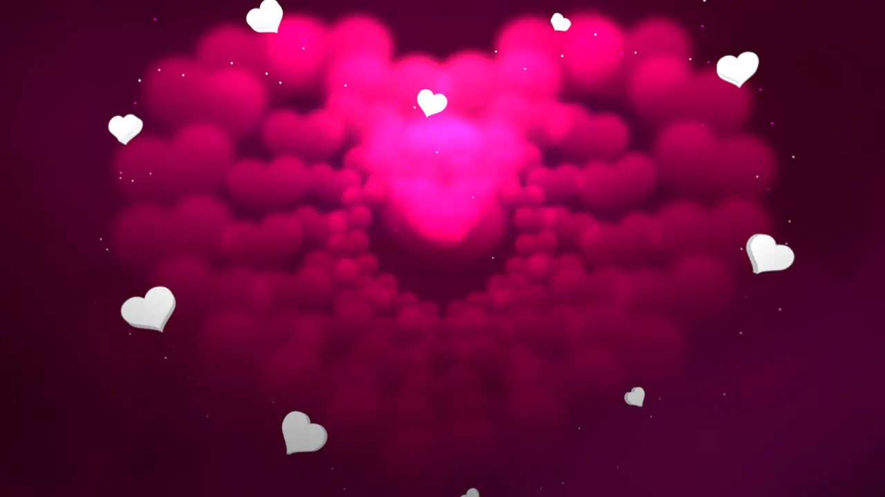 Animation closeup motion romantic hearts on Valentines day 24