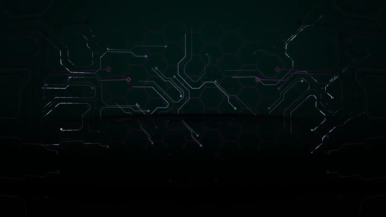 Cyberpunk animation background with computer chip