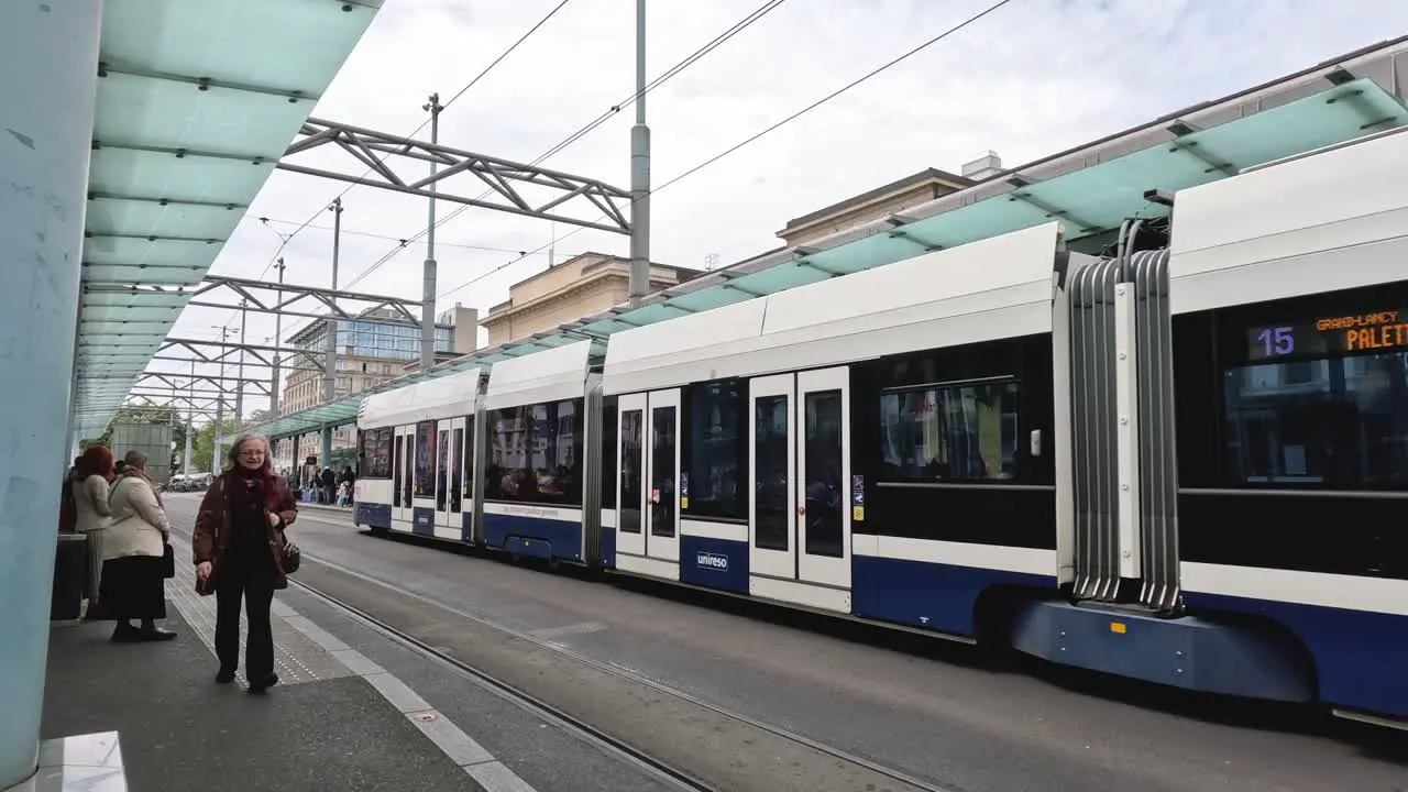 Cornavin tram station outside Genève-Cornavin railway station city view