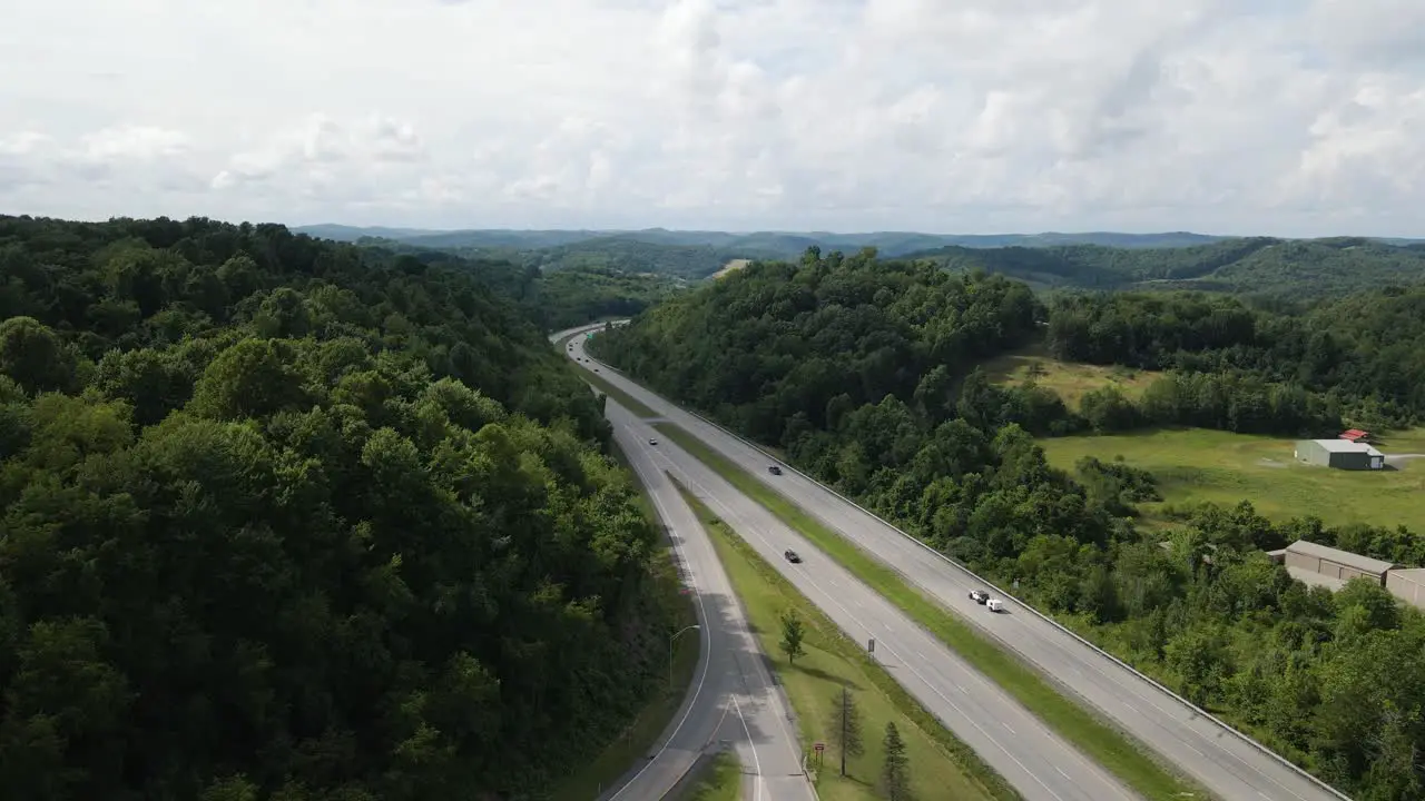 Interstate 79 in West Virginia In The Appalachian Mountain Range Facing North