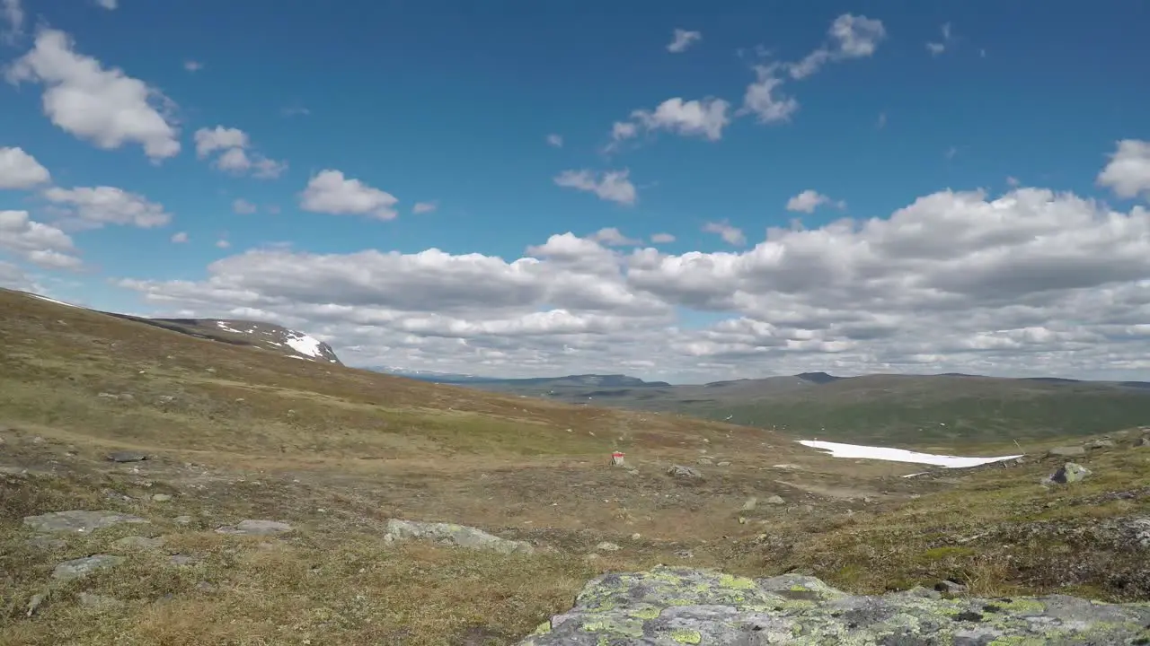 time lapse of a summer day on a scandinavian mountains