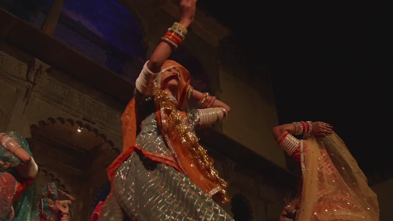 Traditional dance performance from group of young gypsy women