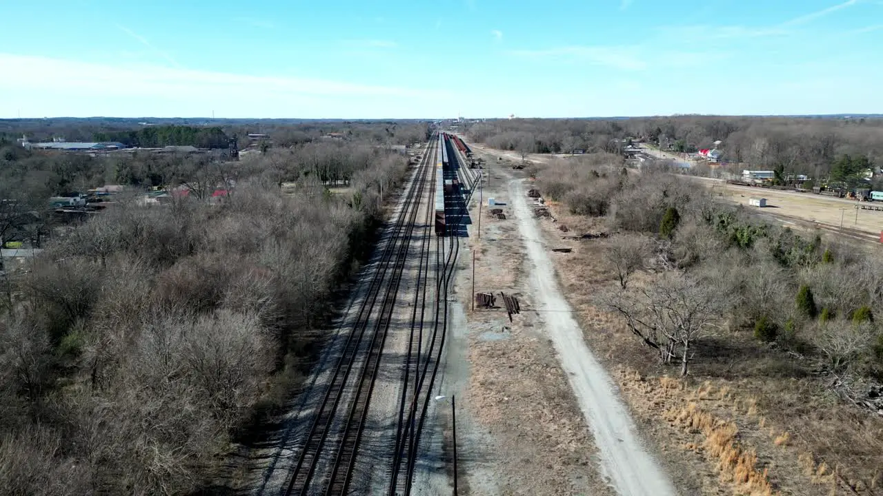 Train Track in Winter time in Salisbury North Carolina