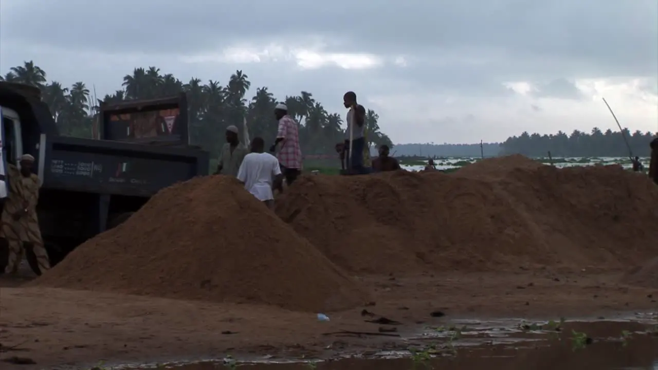 Sand Mine workers in Nigeria