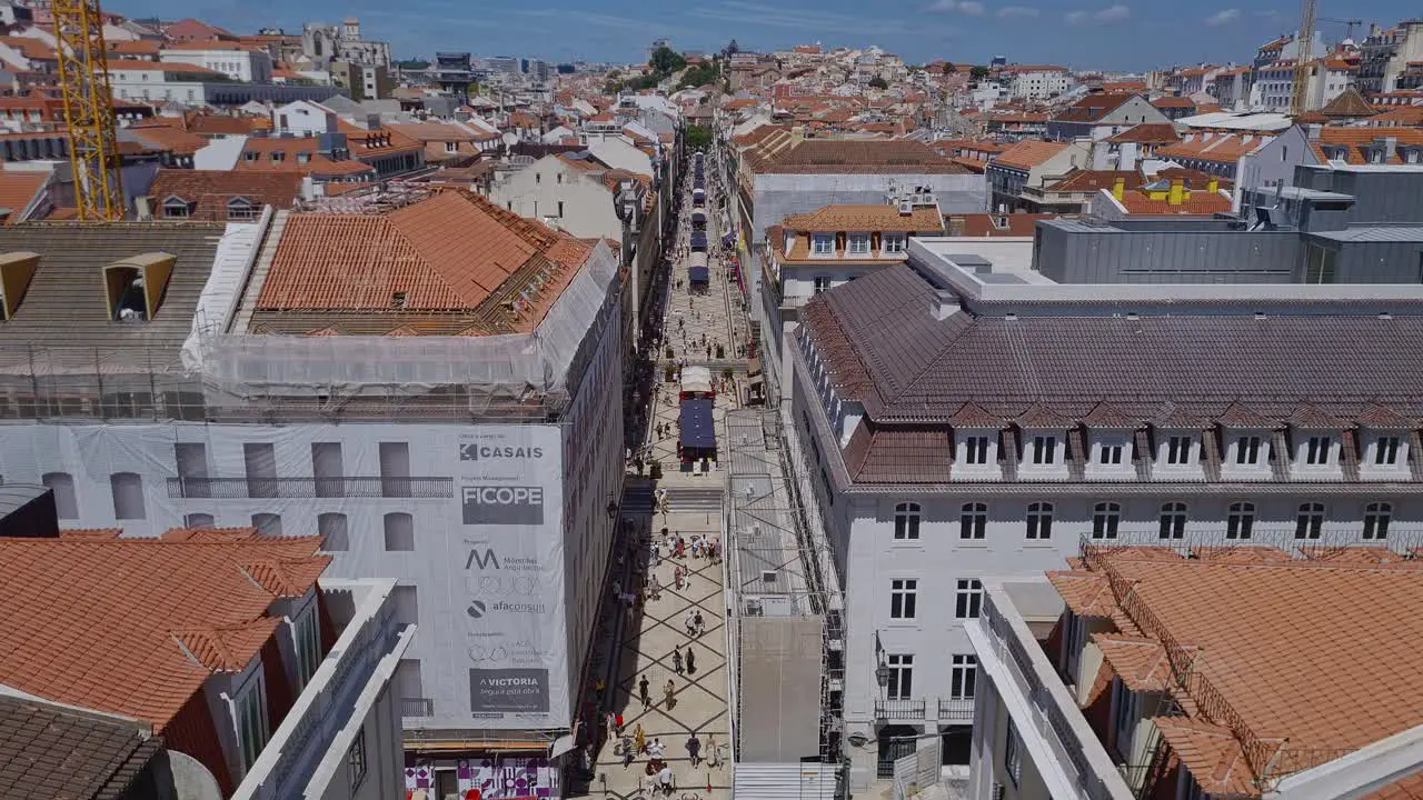 Through the narrow streets of the city of Lisbon people journey