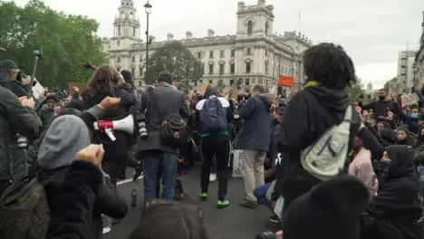 London Activist Inspiring Group of Anti Racism Protesters