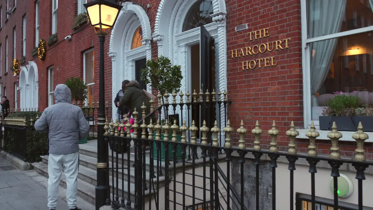 People At The Harcourt Hotel In The City Center Of Dublin Ireland