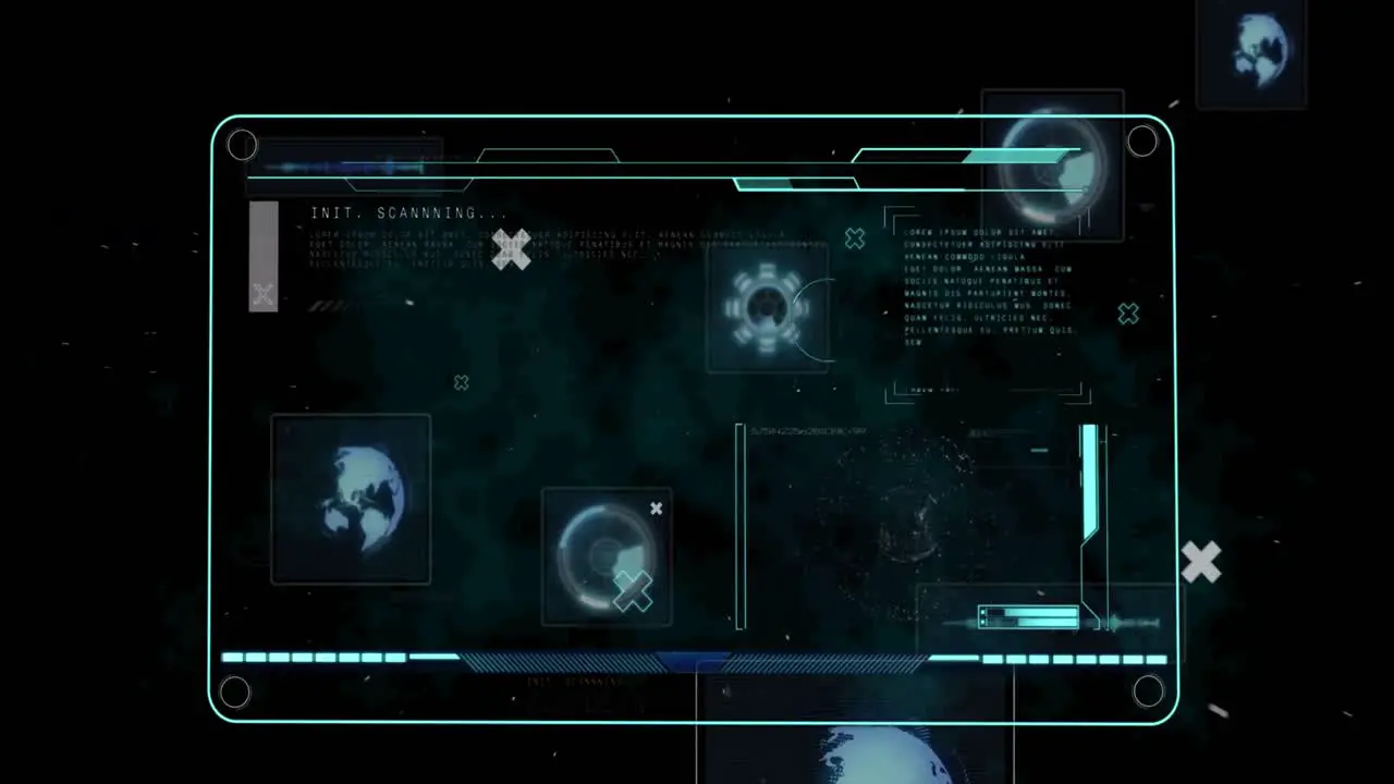 Composition of data processing on digital screen