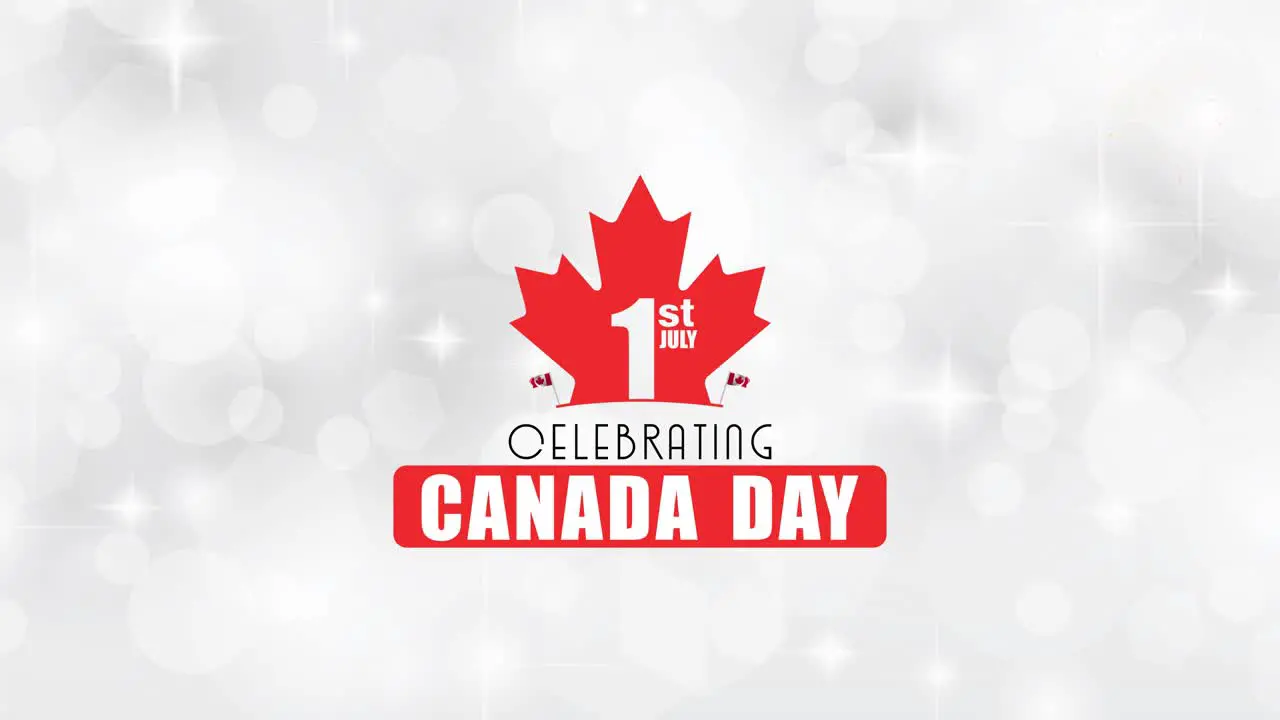 Greetings for Canada Day Displayed on a Bright Grey and Textured Background