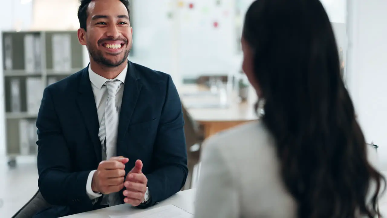 Smile meeting and business people