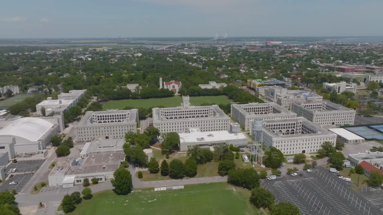 Miltary University with Charleston South Carolina Aerial