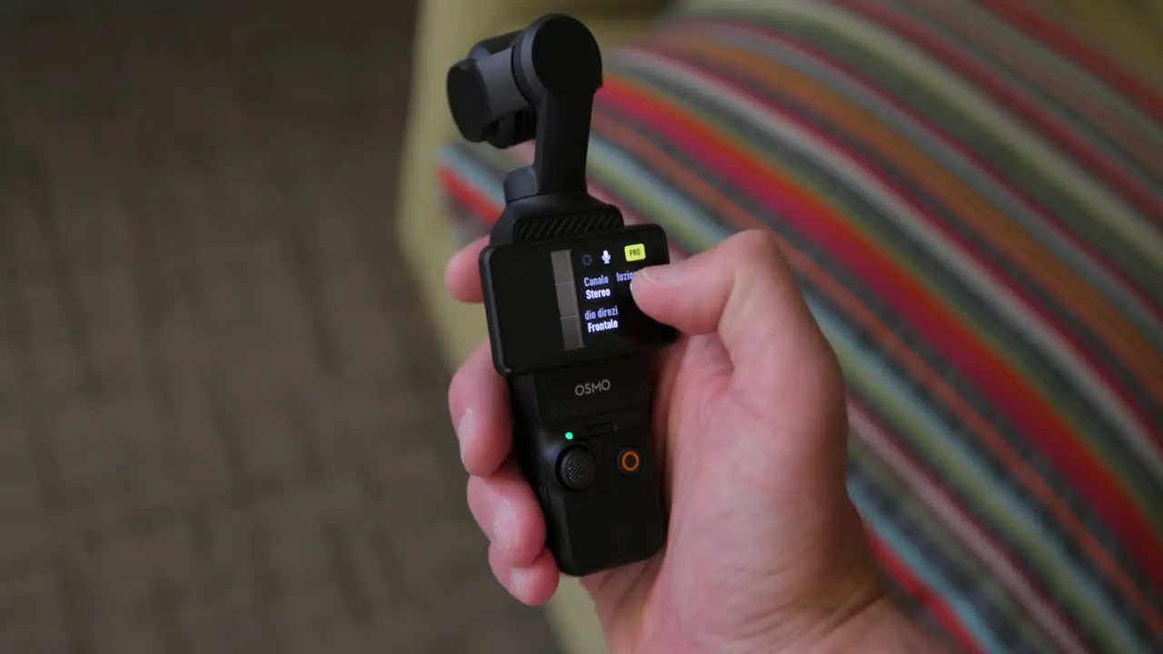  DJI Osmo Pocket 3 Held In Hand And Screen Interface Being Used