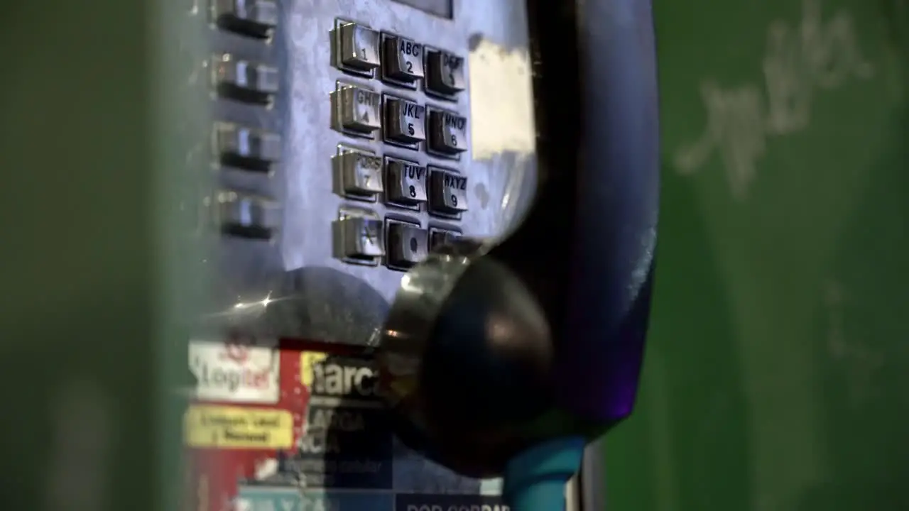 Vintage keyboard of a telephone booth