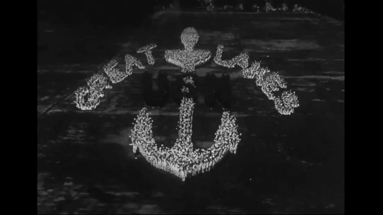 American Troops Spell Out Patriotic Words From High Above In The 1940S 1