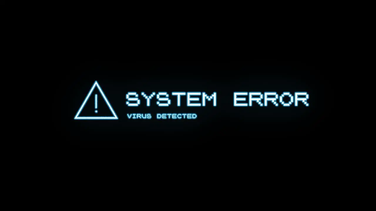 System Error text message virus detected