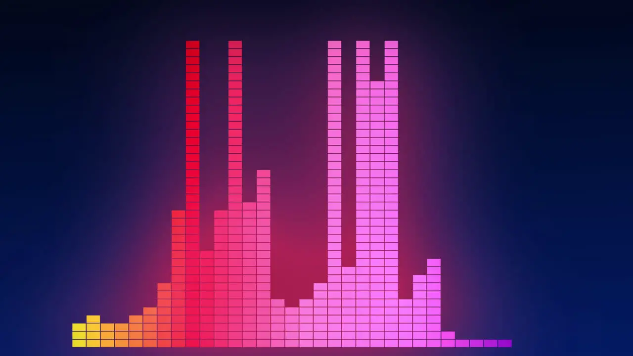 Graphic of musical equalizer wave form apt for DJ party music or audio representation of any other type of music form