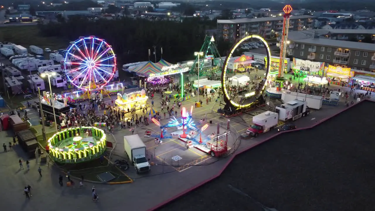 Fly over Carnaval summer night