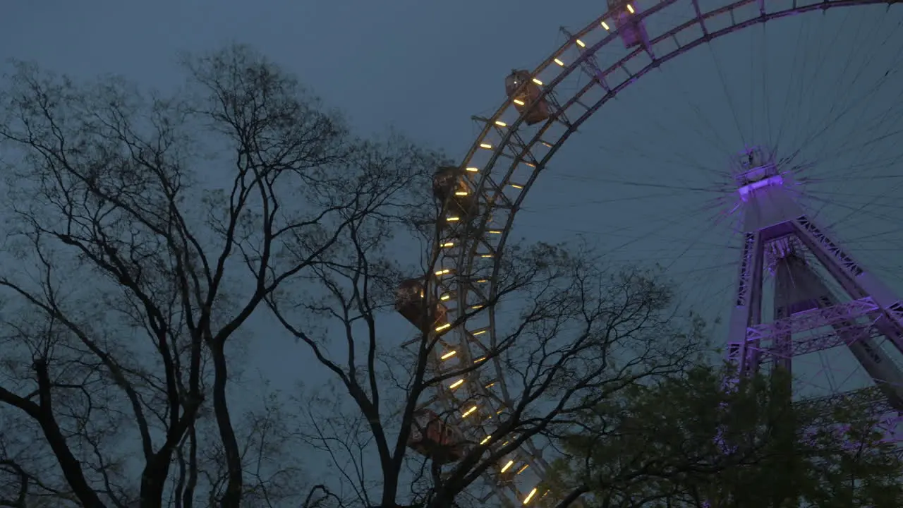 View of the ferris wheel from the ground Vienna Austria