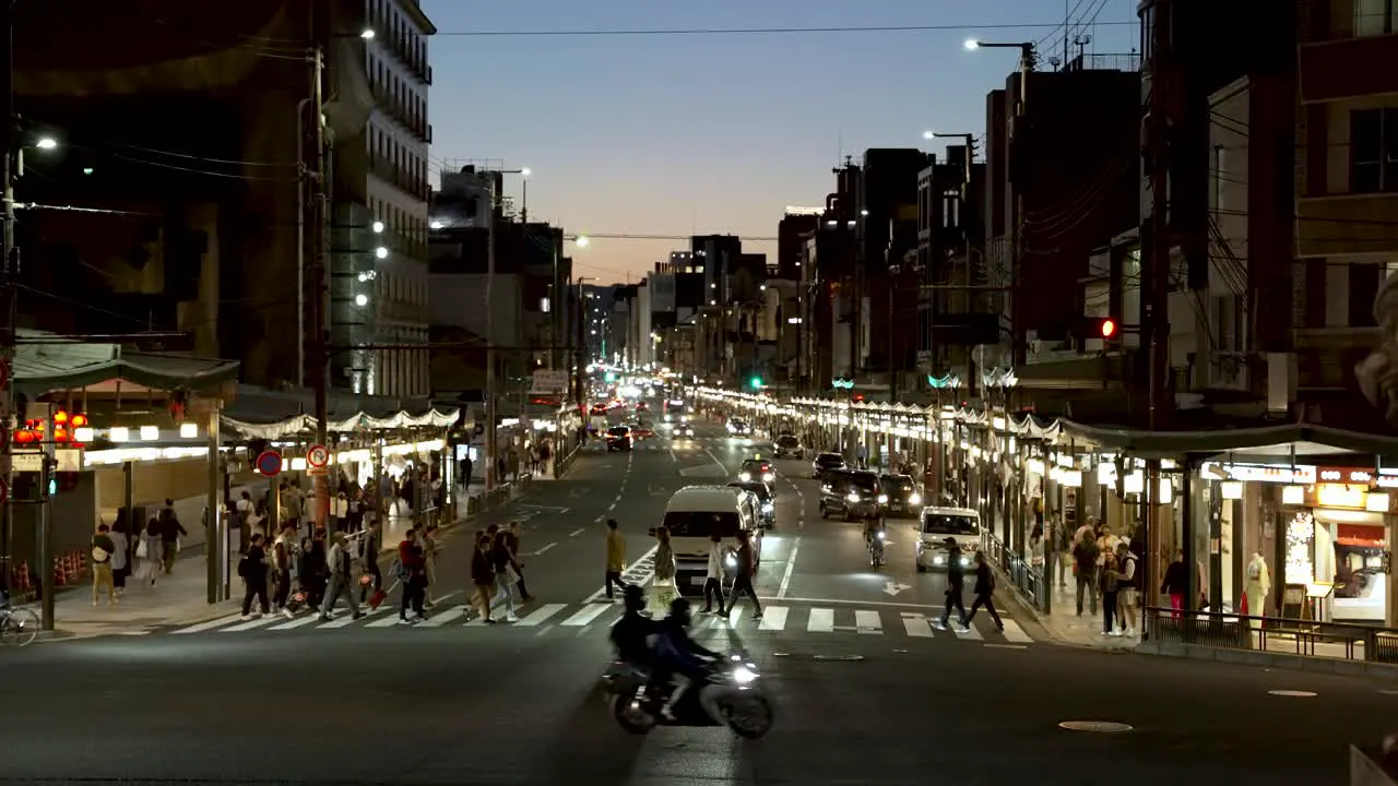 Shijo Dori Street In Gion At Night