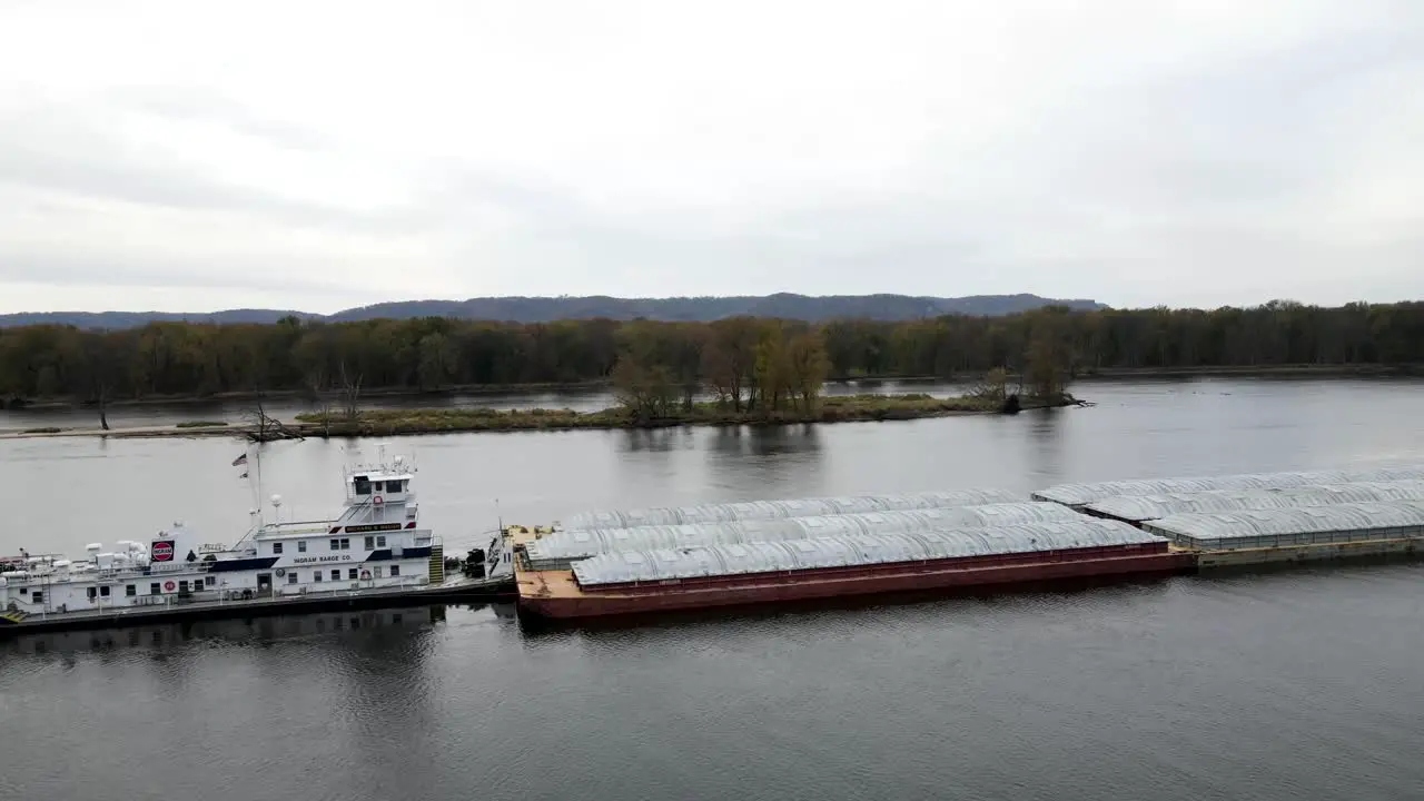 Barge on the Mississippi River